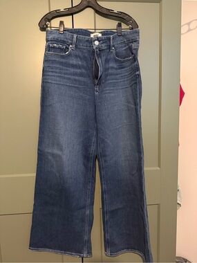 PAIGE Aneesa Wide Leg Petite Jeans